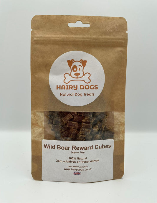 Wild Boar Reward Cubes for dogs — air-dried single-ingredient training treats