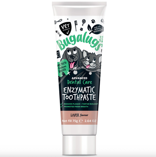Bugalugs enzymatic toothpaste for pets on a white background