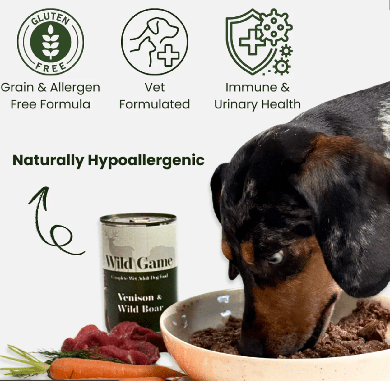 Wild Antler Wild Boar & Venison Grain-Free Complete Wet Working Dog Food 400g
