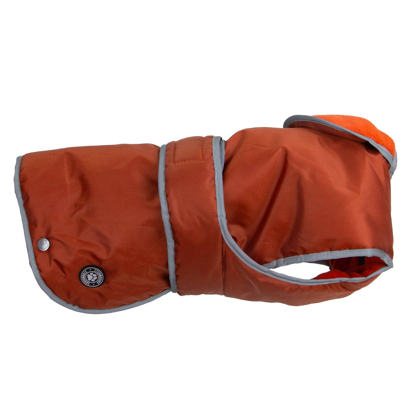 Ancol Stormguard all-weather dog coat in Terracotta — waterproof, fleece-lined and reflective