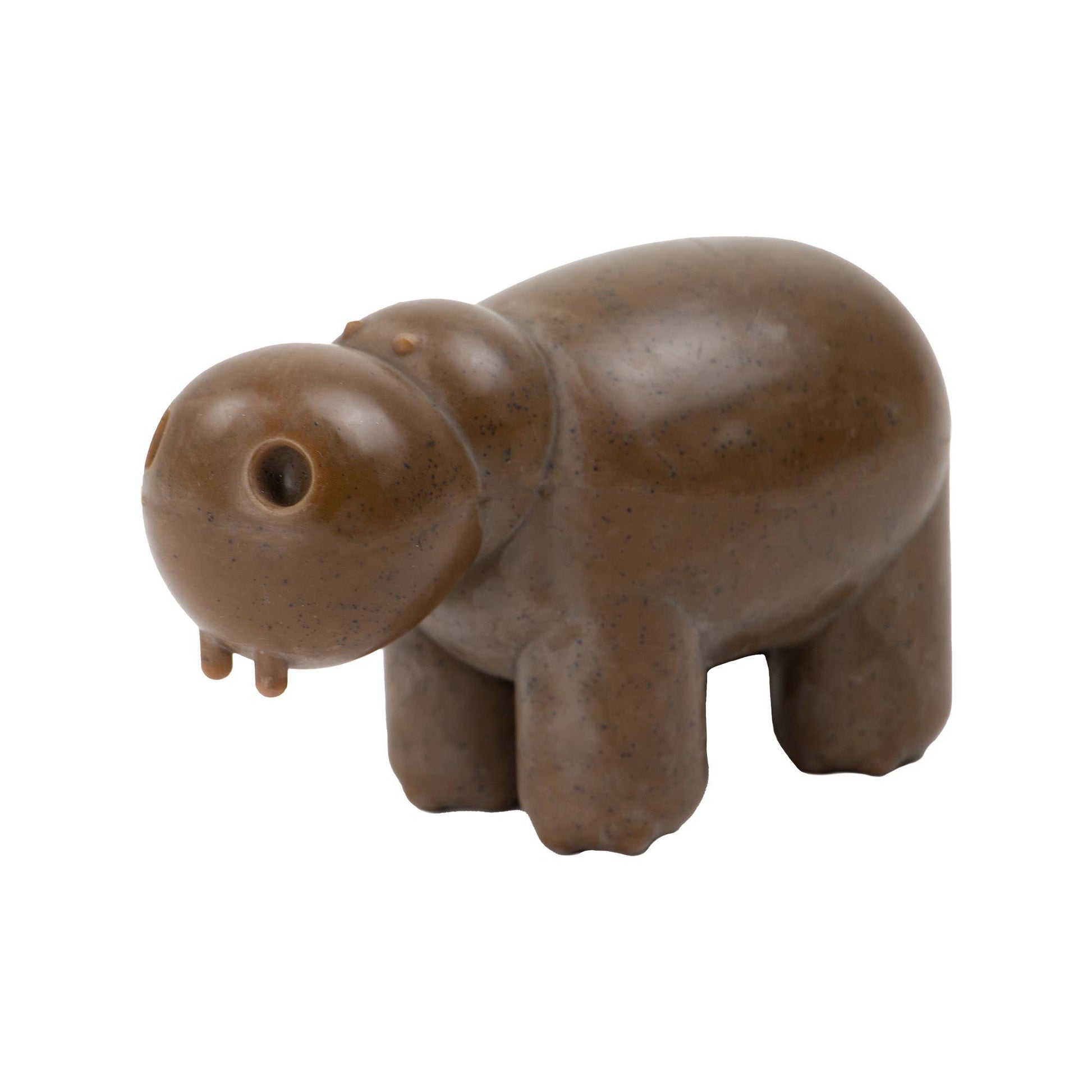 Ancol tough hippo dog toy made from natural rubber and recycled coffee grounds