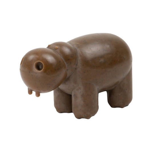 Ancol tough hippo dog toy made from natural rubber and recycled coffee grounds