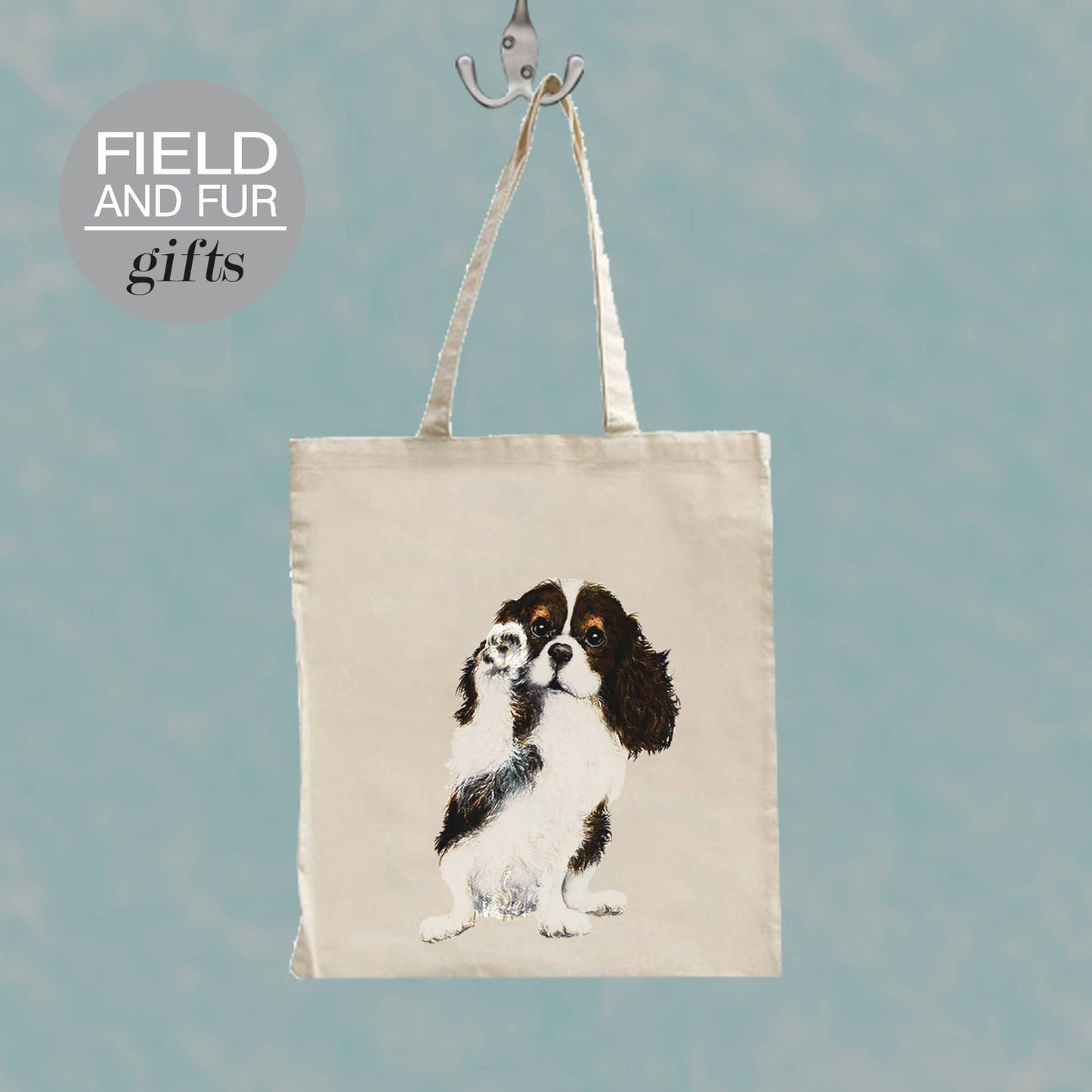 Babs Cavalier King Charles Spaniel dog tote shopping bag