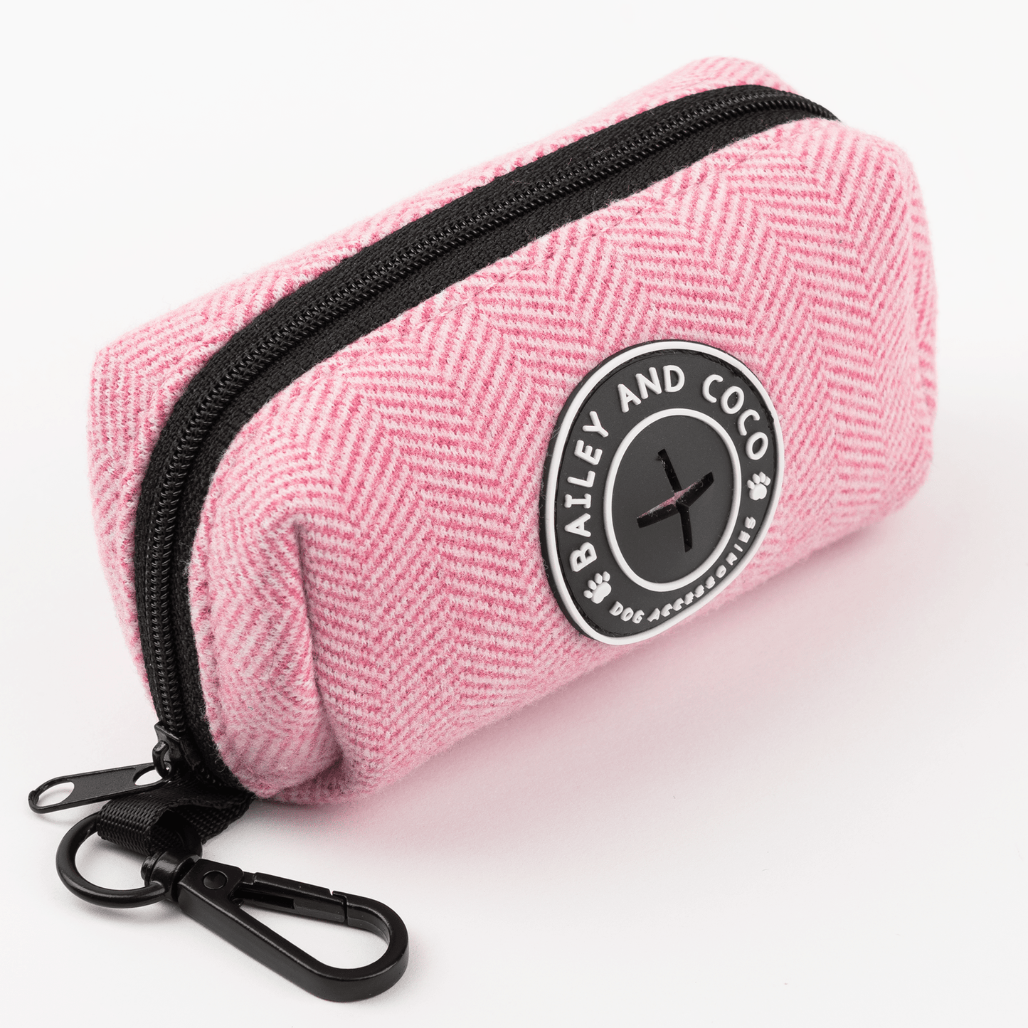Poo Bag Holder - Bubblegum Pink Tweed.