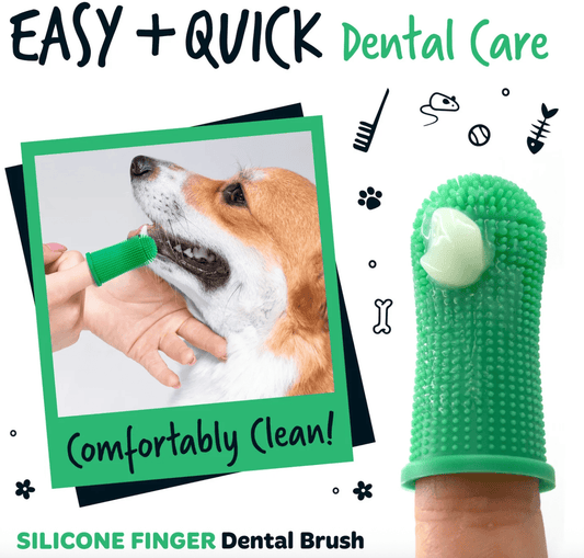 360 degree silicone finger toothbrush for pet dental care