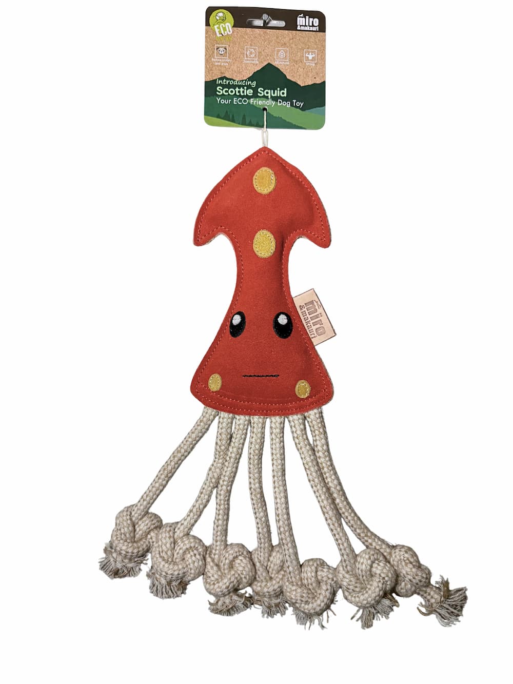 Eco Leather Tug Dog Toy – Scottie Squid | Miro & Makauri