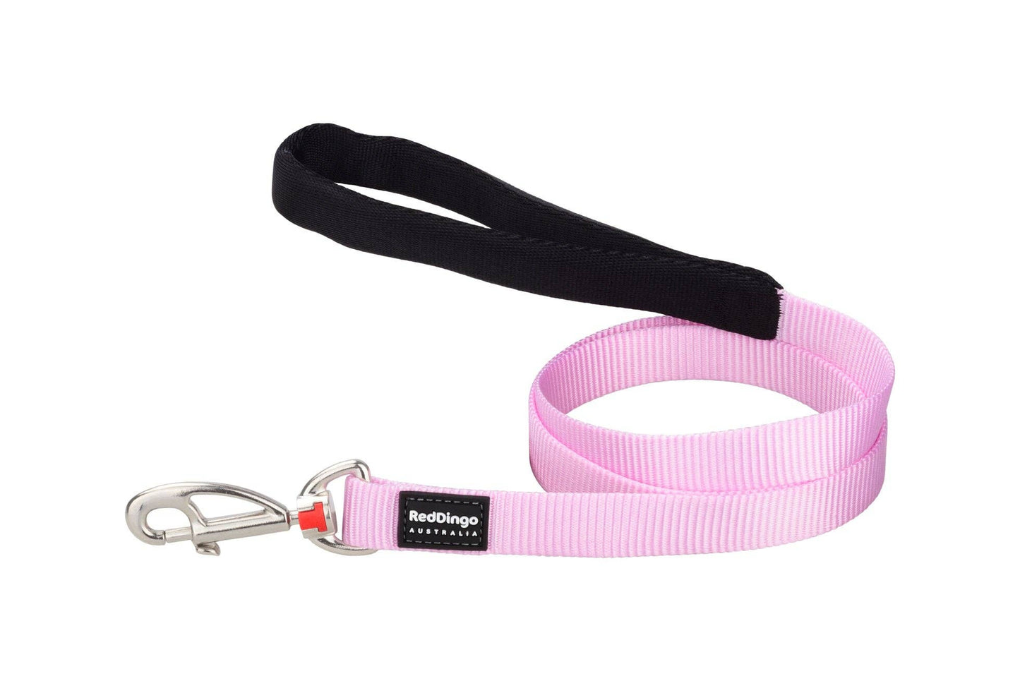 Red Dingo Classic dog lead in Pastel Pink — 1.2m padded handle and replaceable clip