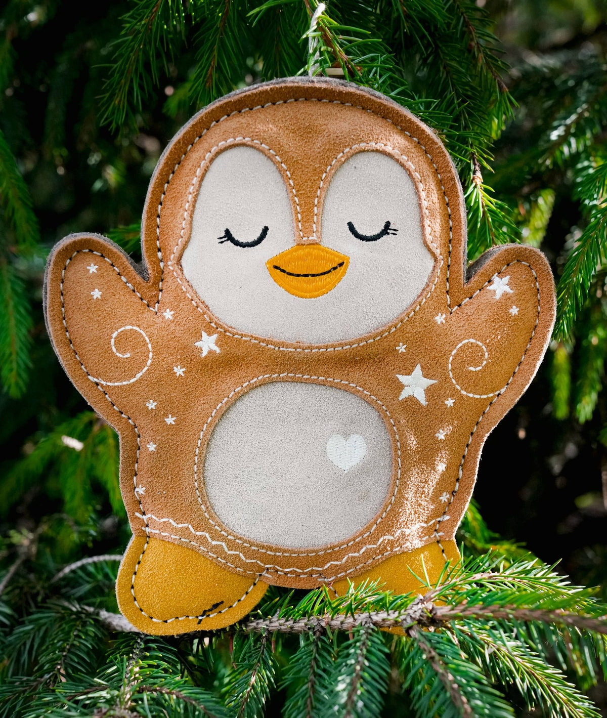 Poppy the Gingerbread Penguin – Christmas Tough Eco Dog Toy - Hairy Dogs (Cambs) Ltd