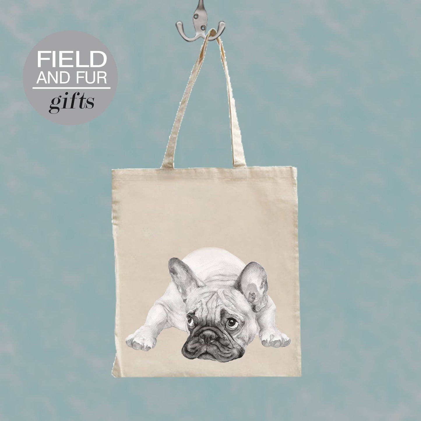 French Bulldog dog tote shopping bag