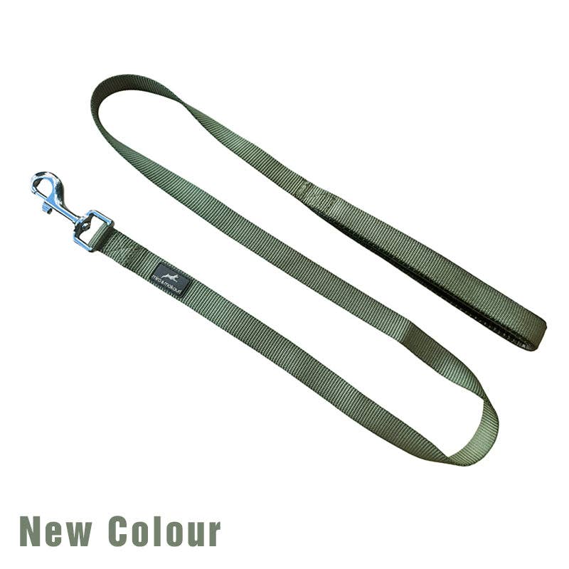 Miro & Makauri Belay nylon dog lead in Country Green — 15mm x 120cm with air-cushioned padded handle