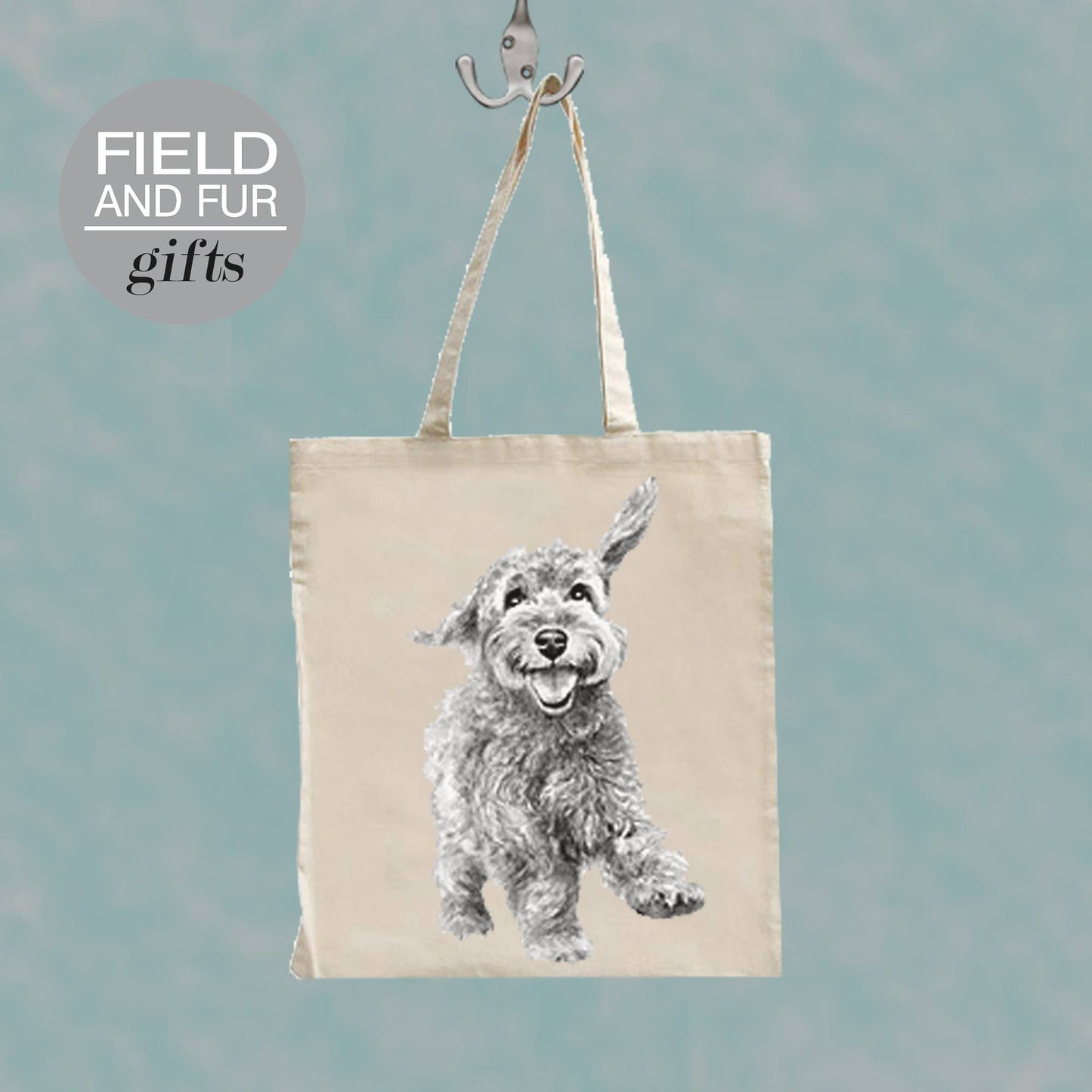 Chris Cockapoo dog tote shopping bag