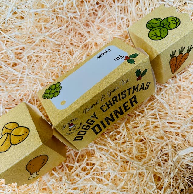 Doggy Christmas Dinner Cracker – Natural Grain-Free Festive Treats for Dogs (Hand-Baked Cracker)