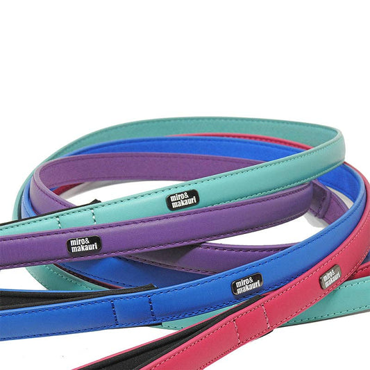Miro & Makauri 'Milford' Leather Leads. Vivid Colours.