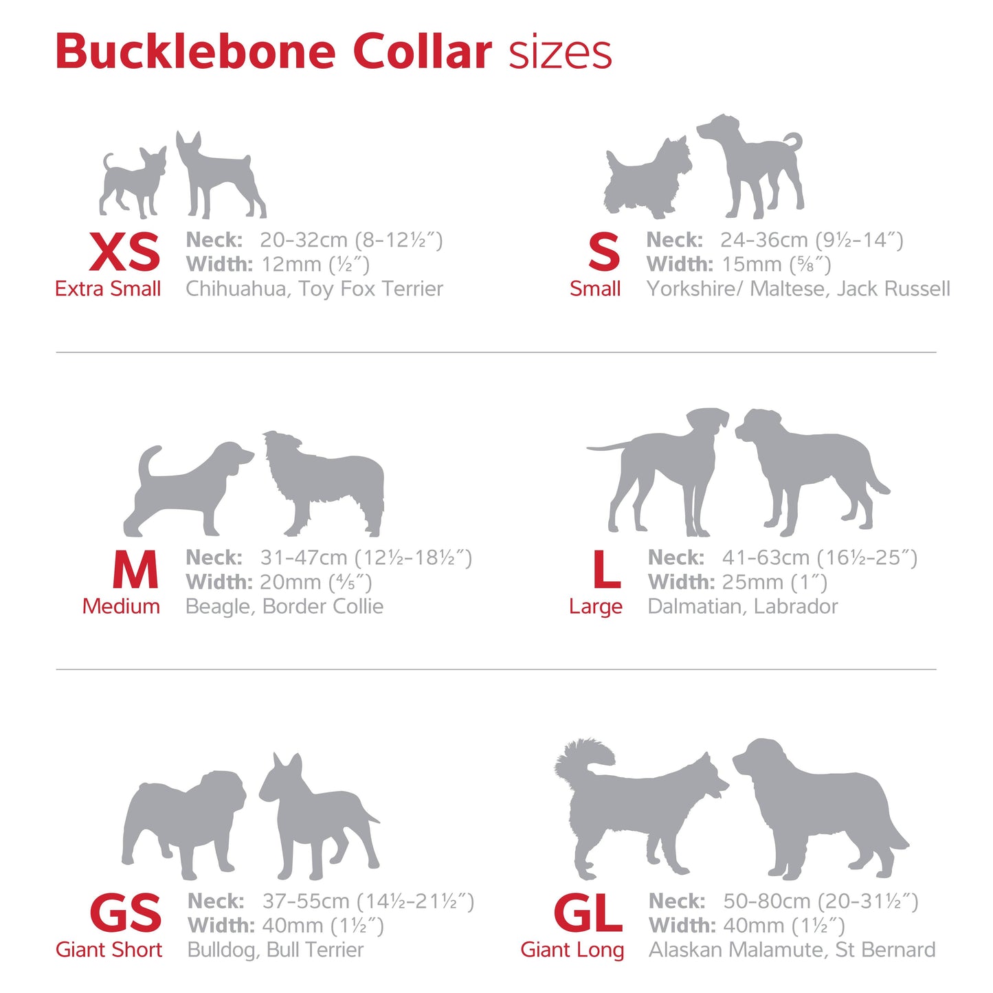 Range of Red Dingo collars in Classic Dark Blue – XS to L sizes