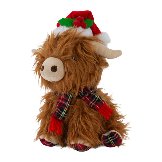 Ancol Festive Fergus Highland Cow Christmas Dog Toy - Hairy Dogs (Cambs) Ltd