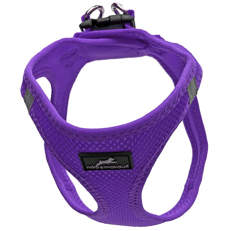 Miro & Makauri Step-In Mesh Harness in Purple – soft air mesh comfort fit.