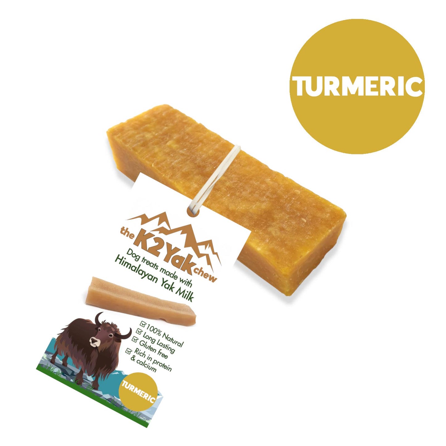 K2 Yak Chews TURMERIC Flavour 100% Natural Dog Treats Small